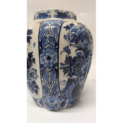 621 - Vintage Royal Delft Bulister Vases early 1900's  and a Large 19th Century Chinese Ginger Jar. 
Vases... 