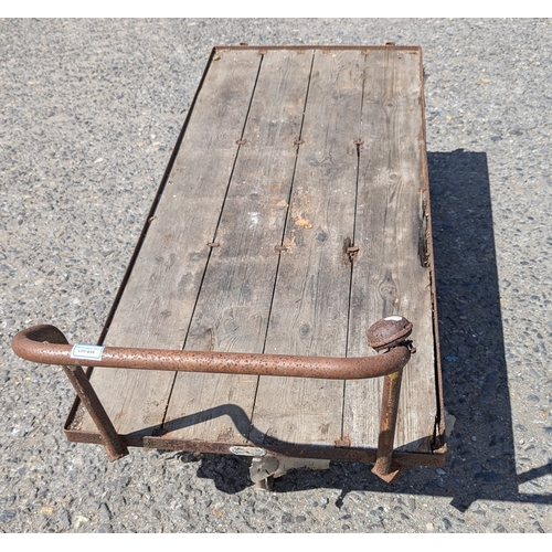 838 - Vintage Wrigley Wessex Industries Garden Trolley - Trolley Base 160 x 72cm - Tyres Need Air/Replacin... 