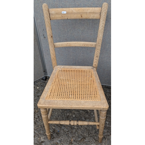 1467 - An Unmatching Pair Of Rush Seated Chairs