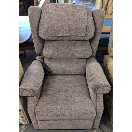 1032 - A Purple Riser Recliner Arm Chair