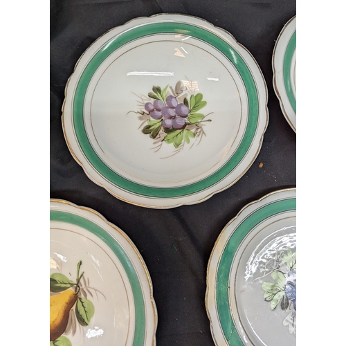 777 - Antique French Old Paris Porcelain - 4x Footed Fruit Bowls (Tallest With Damage - Pictured) And 2x P... 