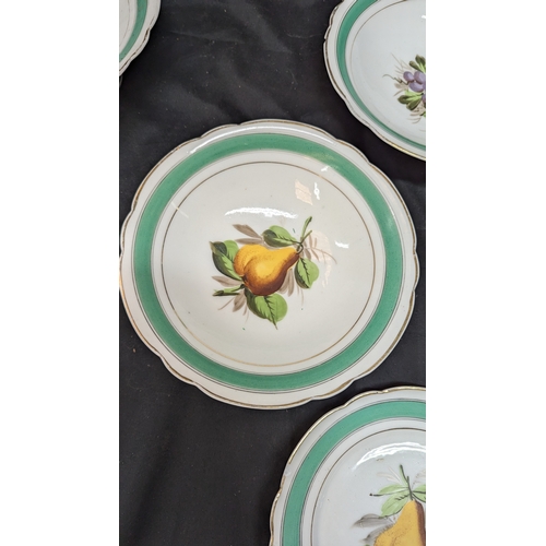 777 - Antique French Old Paris Porcelain - 4x Footed Fruit Bowls (Tallest With Damage - Pictured) And 2x P... 