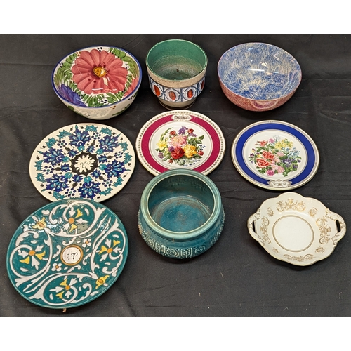 780 - A Selection Of Plates, Dishes, Bowls And Planters, Including Crown Devon, Coalport And Studio Wares