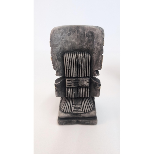 627 - A Collection of Sculptures etc.  Inc.  - Nefertiti Wall Plaque approx 32cm Long
-African Soapstone C... 