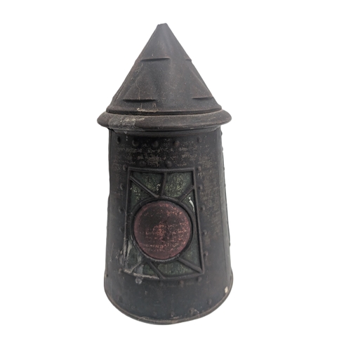 92 - Huntley and Palmer Biscuit Tin Circa 1911 in the form of a Lantern approx. 24cm High