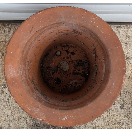 865 - Terracotta Planter, Pillar Top, And Concrete Planter On Granite Base