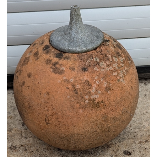 865 - Terracotta Planter, Pillar Top, And Concrete Planter On Granite Base