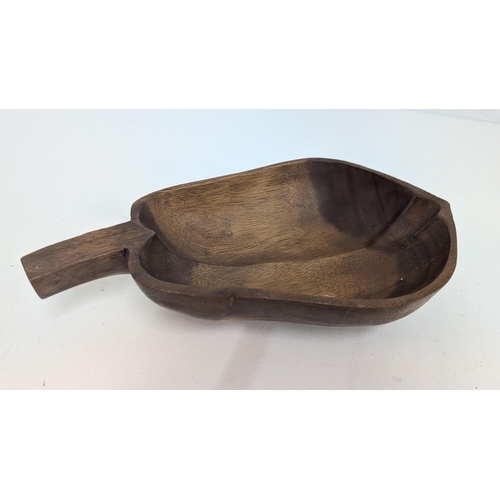 120 - Carved Wooden Items Including: Kauri Rimmed Bowl - 12 x 4cm - Glow Finish Australia; Small Rough Car... 