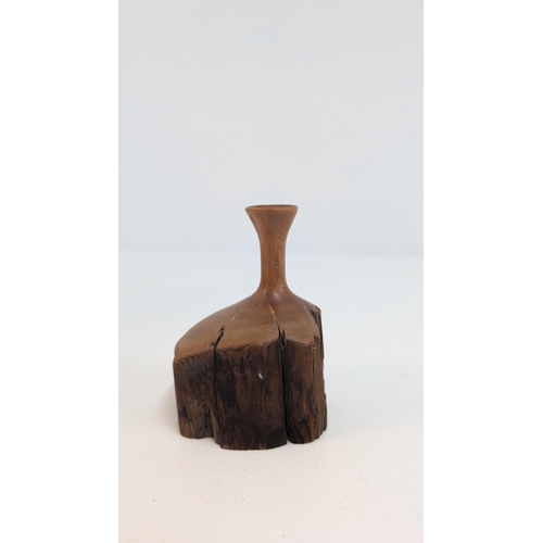 120 - Carved Wooden Items Including: Kauri Rimmed Bowl - 12 x 4cm - Glow Finish Australia; Small Rough Car... 