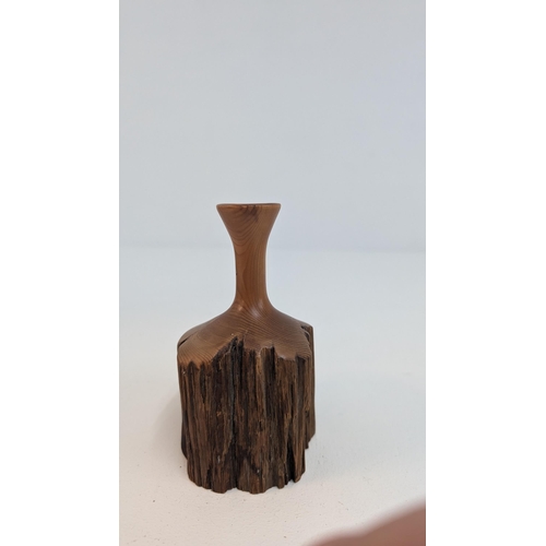 120 - Carved Wooden Items Including: Kauri Rimmed Bowl - 12 x 4cm - Glow Finish Australia; Small Rough Car... 