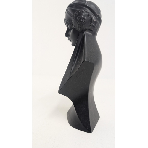 123 - A Reproduction Art Nouveau Portrait Bust Of A Young Lady Wearing A Hat - Inscribed Scheherazade And ... 