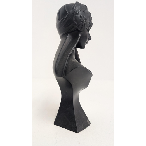 123 - A Reproduction Art Nouveau Portrait Bust Of A Young Lady Wearing A Hat - Inscribed Scheherazade And ... 