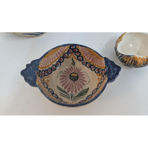 151 - A Selection Of Antique Pottery Including: 1967 Henriot Quimper France Lug Bowl Approximately 14cm  W... 