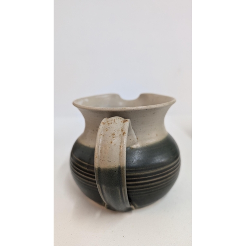 153 - A Collection Of Stoneware And Pottery Including: Antique Stoneware Hot Water Bottle; Mid Century Cor... 