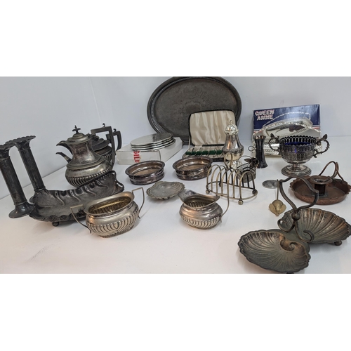 586 - A Large Quantity Of Antique Silverplateware With Some Brass And Copper Items