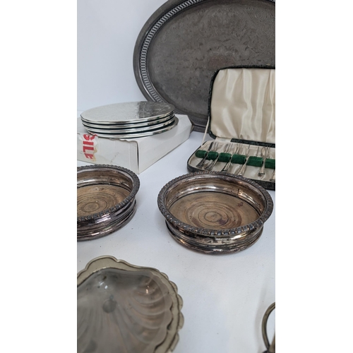 586 - A Large Quantity Of Antique Silverplateware With Some Brass And Copper Items