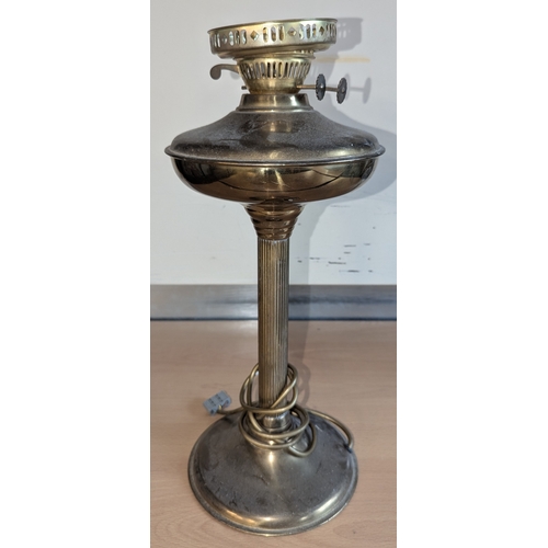 1565 - A Tall Brass Lantern - Converted To Electric (No Chimney) - 45cm