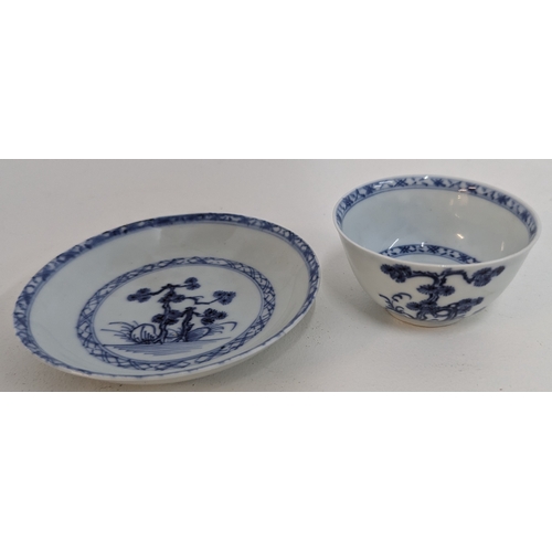 2 - Part of the Nan King Cargo  Chinese Porcelain Tea Bowl and Saucer with Christies Label to Underside