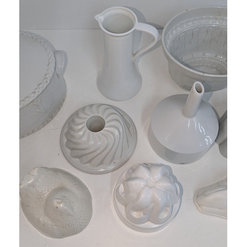 29 - A Quantity of Jelly Moulds and other Kitchen Ceramics inc. Royal Worcester, Shelley,  Loto, Grimwade... 