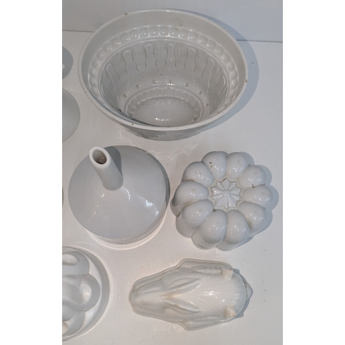 29 - A Quantity of Jelly Moulds and other Kitchen Ceramics inc. Royal Worcester, Shelley,  Loto, Grimwade... 