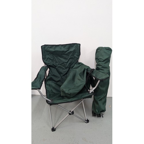 939 - 2 x Foldaway Sturdy Camping Chairs with Carry Cases