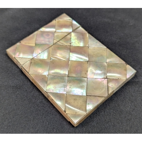 85 - An Antique Mother of Pearl Calling Card Case ( Some Losses)