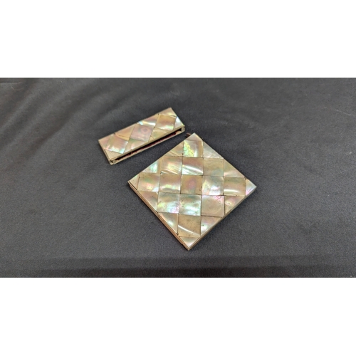 85 - An Antique Mother of Pearl Calling Card Case ( Some Losses)