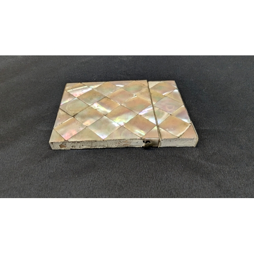 85 - An Antique Mother of Pearl Calling Card Case ( Some Losses)