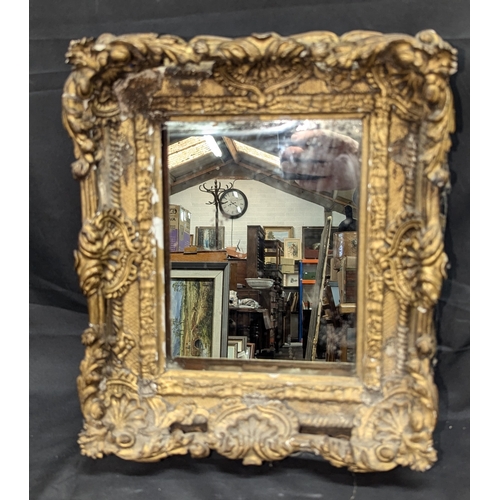 87 - An Antique Gilt Framed Mirror 30 x 38cm