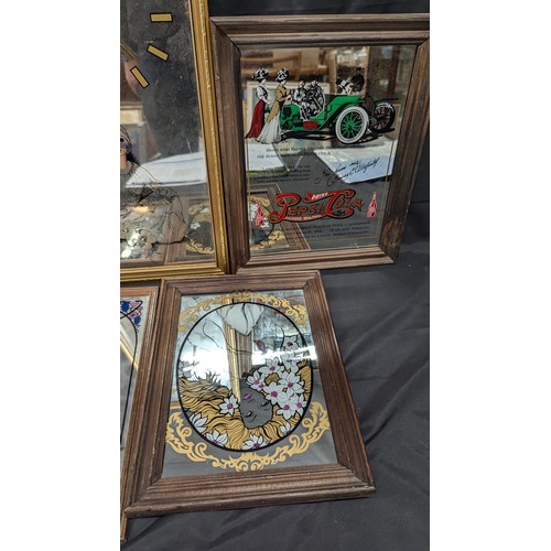 181 - 5x Art Deco Pub Mirrors