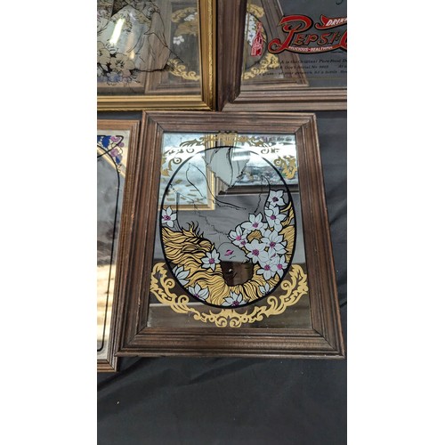 181 - 5x Art Deco Pub Mirrors