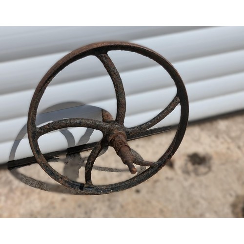 881 - Vintage Metal Wheel