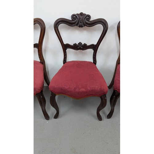 154 - Victorian Cabriole Chairs x 4