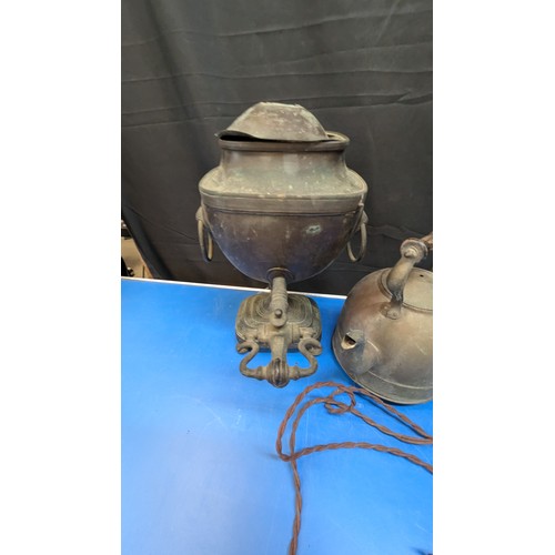 788 - Antique Kettle, Lantern And Spirit Kettle