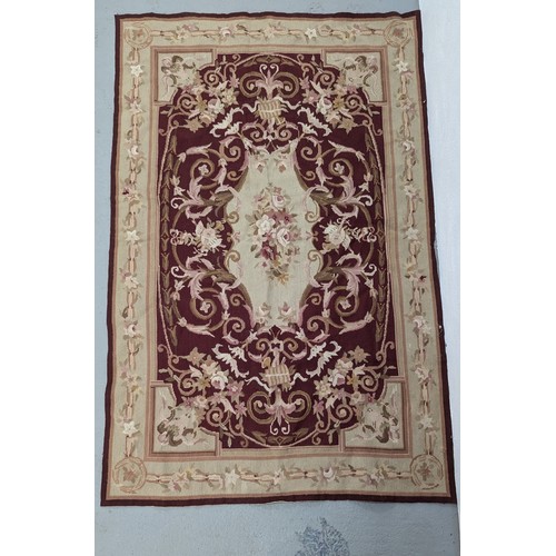 1083 - .Hand Knotted Rug - Some Wear.  184cm x 117cm