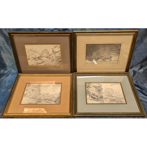 1328 - ...4 Seasonal Framed Prints - 39 x 32cm