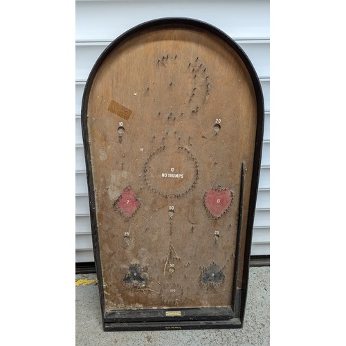 1087 - .Antique John Jacques & Sons Bagatelle Board - 76 x 38cm