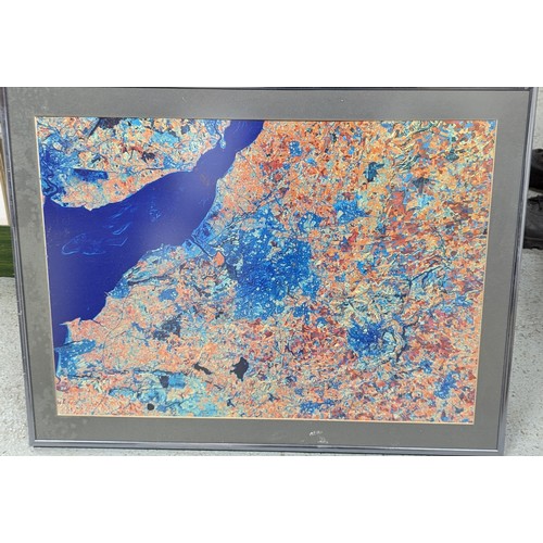 546 - ..The Avon From Space - Photograph In Metal Frame