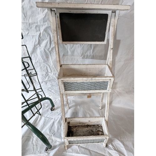 11 - A Metal Card Rack And Step Ladder Display Stand