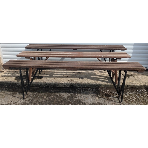 19 - 4 x Folding Benches ( one not pictured) 51cm H, 180cm W x 24cm D