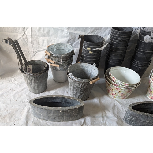 24 - Large Selection Of Galvanised And Metal Wares