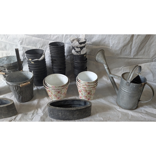 24 - Large Selection Of Galvanised And Metal Wares