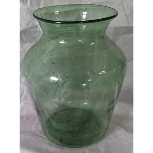 4 - 2 Large Glass Vases And A Terrarium