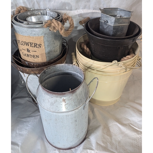 6 - A Selection Of Galvanized And Other Metalware