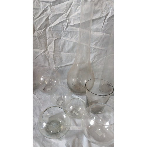 7 - A Large Selection Of Mixed Glass Vases - 19 In Total