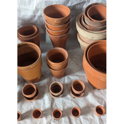 33 - A Box Of Assorted Terracotta Pots