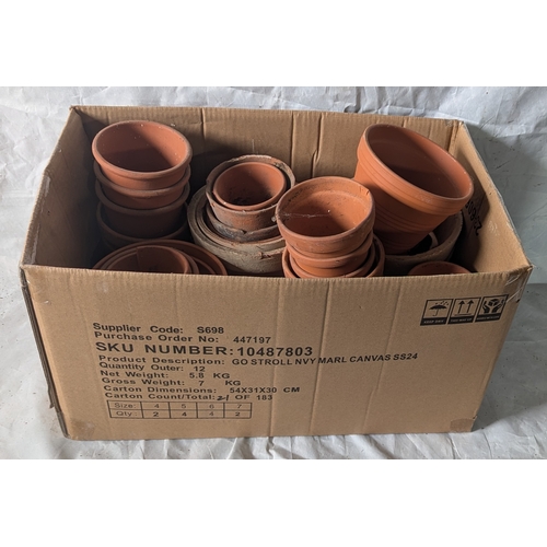 33 - A Box Of Assorted Terracotta Pots