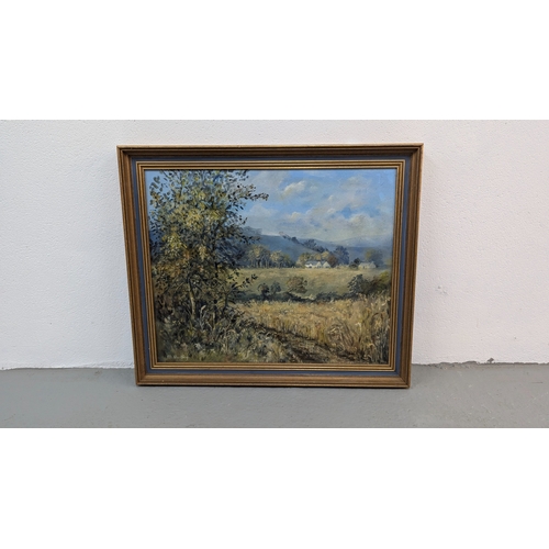 1315 - An Oil On Board Of A Countryside View