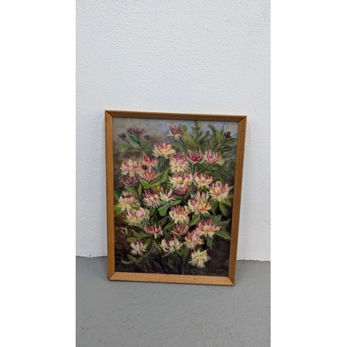 1321 - Honeysuckle - M. Femming - Oil On Board - 32 x 42cm