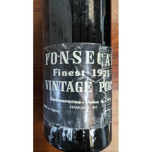 630 - .A Bottle Of Fonseca's Finest 1975 Vintage Port - Label Damaged As Pictured